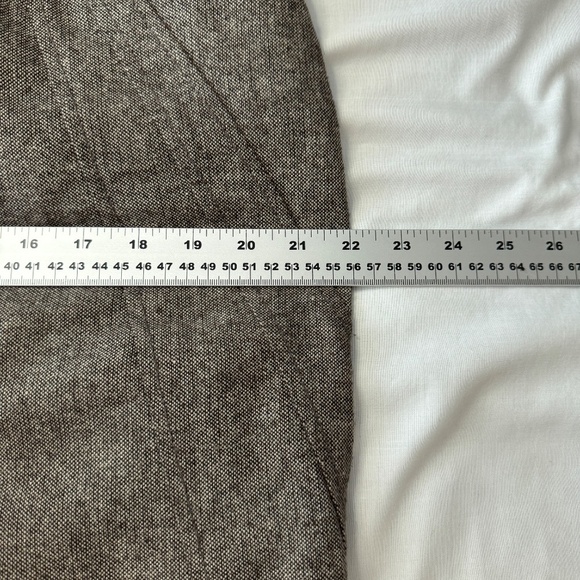 Dalia Collection Women's Wool Blend Midi Skirt Brown Size 14 Lined Slit - Picture 11 of 16